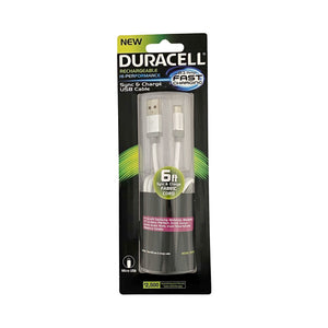Duracell Sync & Charge 6ft Micro USB Cable