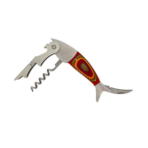 Open Flat Lay - Fish Shaped Corkscrew and Bottle Opener