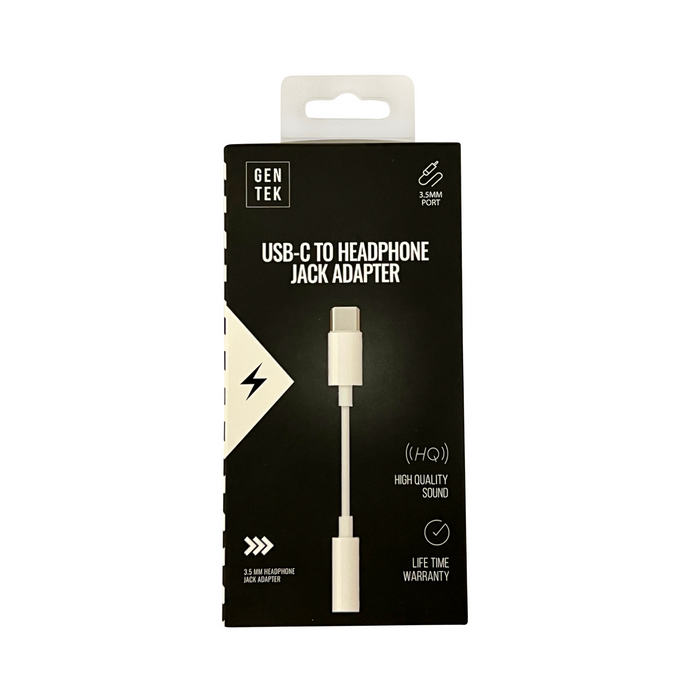 Gen Tek USB C to Headphone Jack Adapter