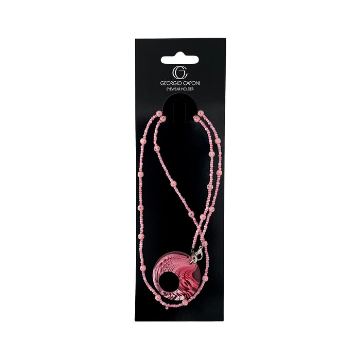Georgio Caponi Eyewear Holder - Pink Sparkle Beads
