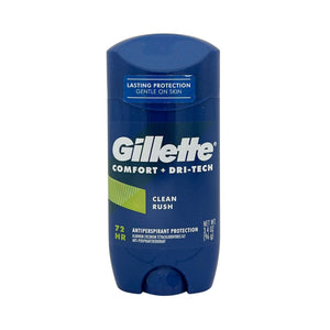 One unit of Gillette Clean Rush 72hr Antiperspirant Deodorant 3.4 oz