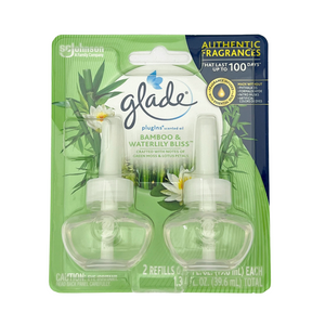 One unit of Glade Bamboo & Waterlily Bliss PlugIns Scented Oil 2 Refills