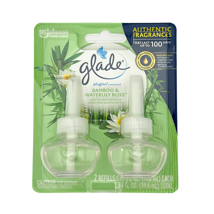 Glade Bamboo & Waterlily Bliss PlugIns Scented Oil 2 Refills