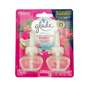 One unit of Glade Exotic Tropical Blossom PlugIns Scented Oil 2 Refills
