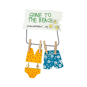 One unit of Gone to the Beach Bathing Suit Magnet - Galveston TX