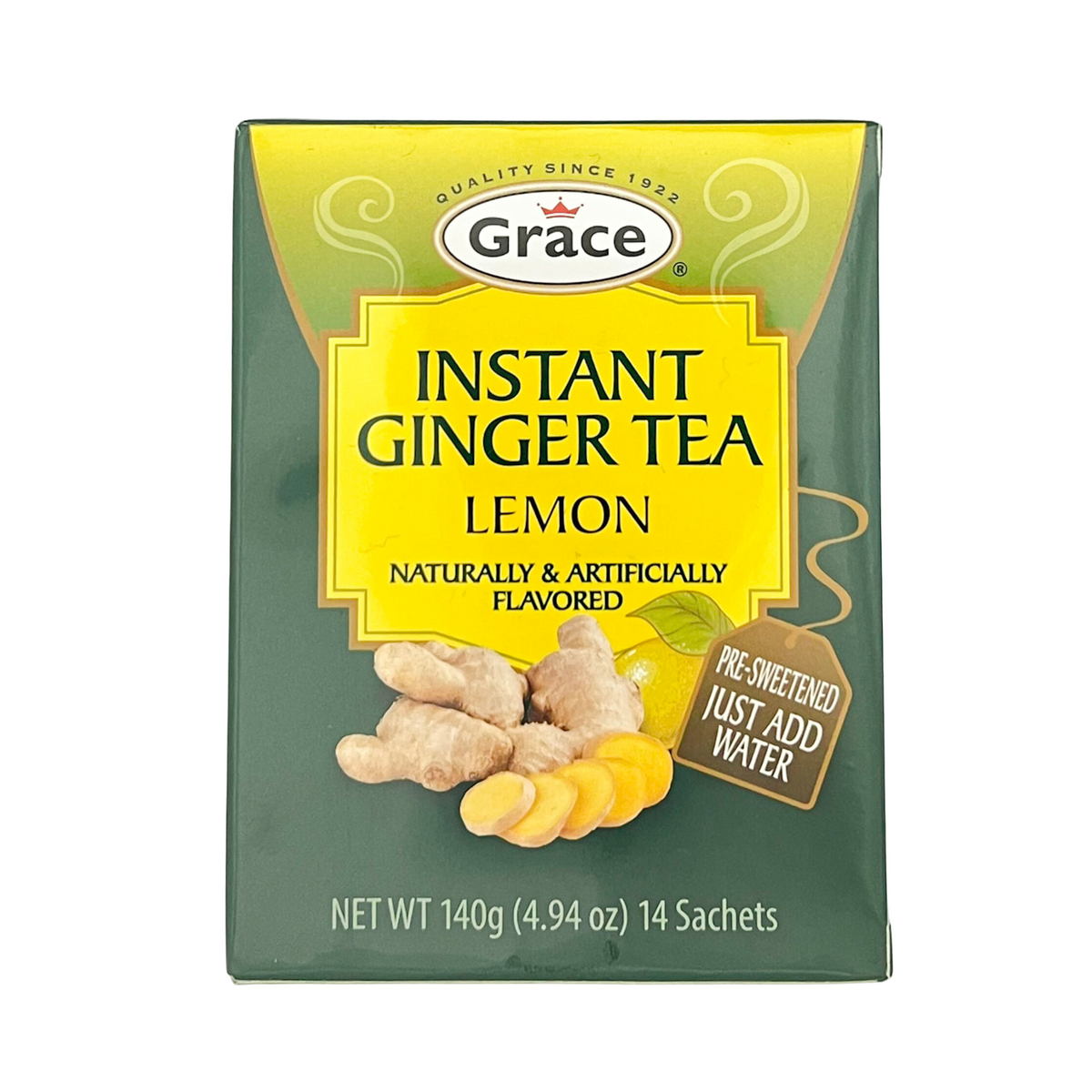 Grace Pre-sweetened Instant Ginger Tea Lemon 14 sachets