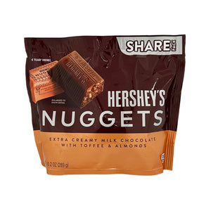 One unit of Hershey's Nuggets Extra Creamy Milk Chocolate with Toffee & Almonds 10.2 oz