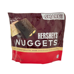 One unit of Hershey's Nuggets Mildly Sweet Special Dark Chocolate with Almonds 10.1 oz