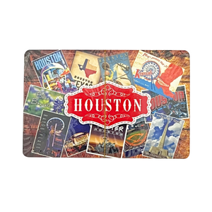 One unit of Houston Retro Collage Souvenir Playing Cards