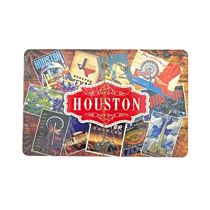 Houston Retro Collage Souvenir Playing Cards