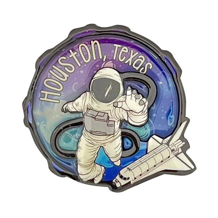 Houston Texas Astronaut and Space Shuttle 3D Magnet