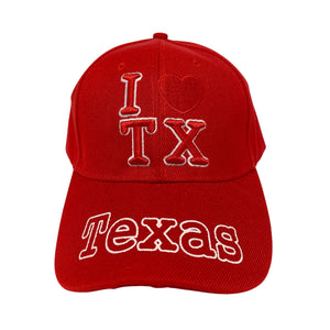 I Love TX Cap  - Red