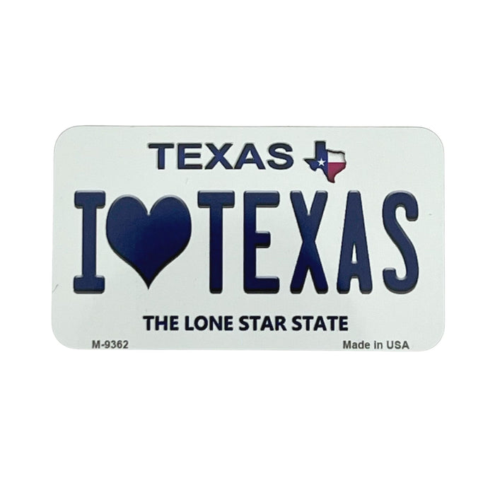 I Love Texas License Plate Magnet