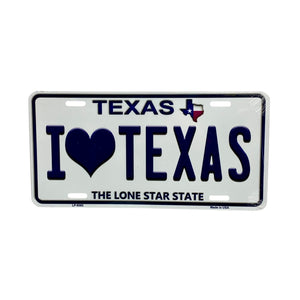 I Love Texas The Lone Start State License Plate