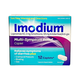One unit of Imodium Multi-Symptom Relief 12 caplets