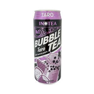 Can of Inotea Bubble Milk Tea - Taro with Tapioca Pearls 16.6 oz