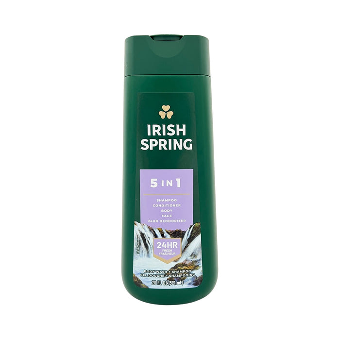 Irish Spring 5 in 1 Body, Face Wash, Shampoo, Conditioner 20 fl oz