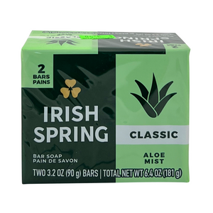 One unit of Irish Spring Classic Aloe Mist Bar Soap 2pk x 3.2 oz