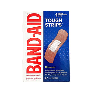 One unit of J&J Band-Aid Tough Strips 5x Stronger 60 All One Size