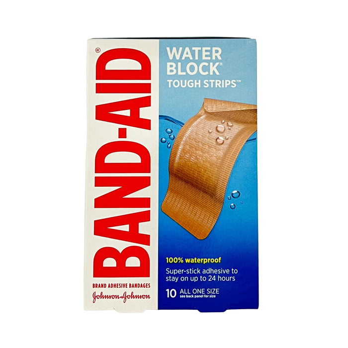 J&J Band-Aid Water Block Tough Strips One Size 10 pc