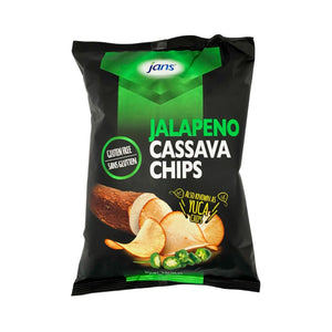 Bag of Jans Cassava Chips Jalapeno 3 oz