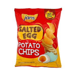 One unit of Jans Salted Egg Potato Chips Hot Spicy Flavor 3.5 oz