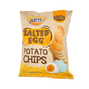 One unit of Jans Salted Egg Potato Chips Original Flavor 3.5 oz