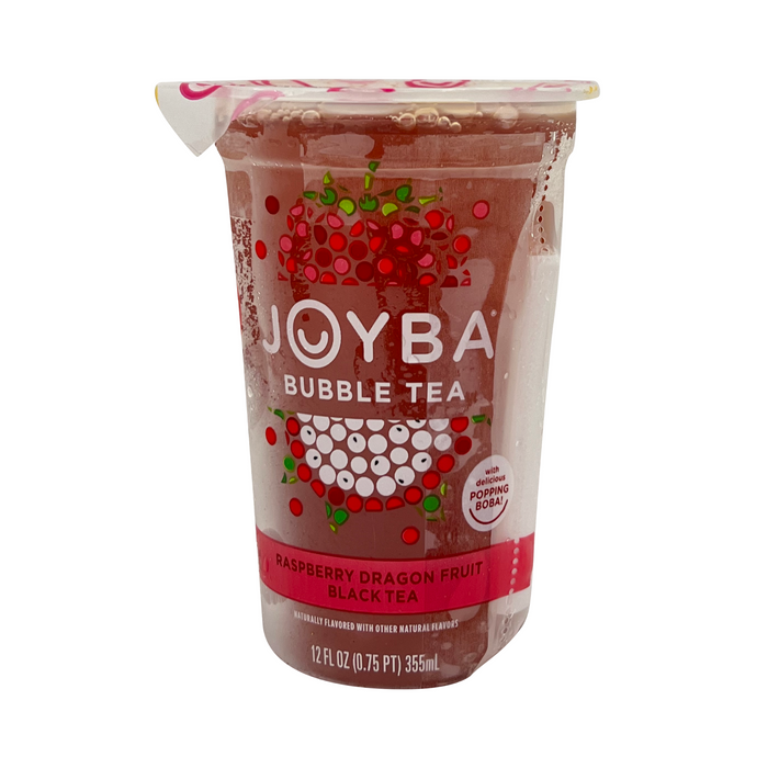 Joyba Bubble Tea - Raspberry Dragonfruit Black Tea 12 oz