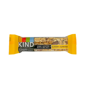 One unit of Kind Honey Roasted Nut & Sea Salt Snack Bar 1.4 oz