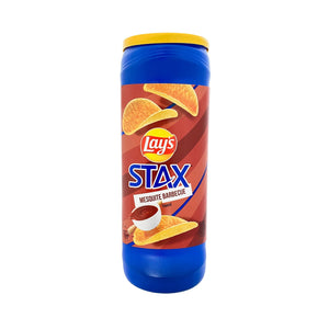 Container of Lay's Stax Mesquite Barbecue Potato Crisps 5 1/2 oz