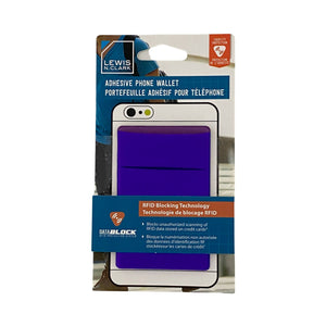 Lewis N Clark Adhesive Phone Wallet - Purple