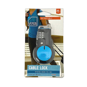 Lewis N Clark Retractable Cable Lock 3-Dial Lock
