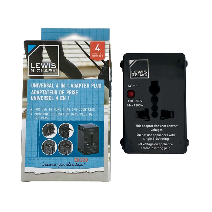 Lewis N Clark Universal 4in1 Adapter Plug
