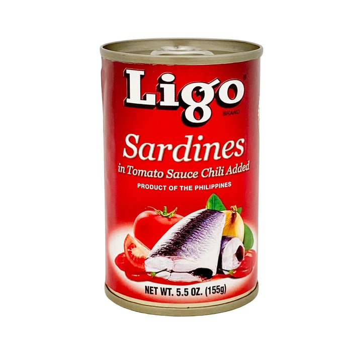 Ligo Sardines In Tomato Sauce Chili Added 5.5 oz