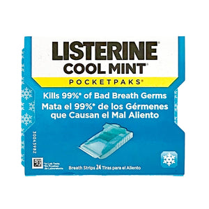 Listerine Cool Mint Pocketpaks 24 Breath Strips