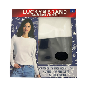 One unit of Lucky Brand 2-pack Long Sleeve Tee - Large