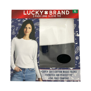 One unit of Lucky Brand 2-pack Long Sleeve Tee - X Large