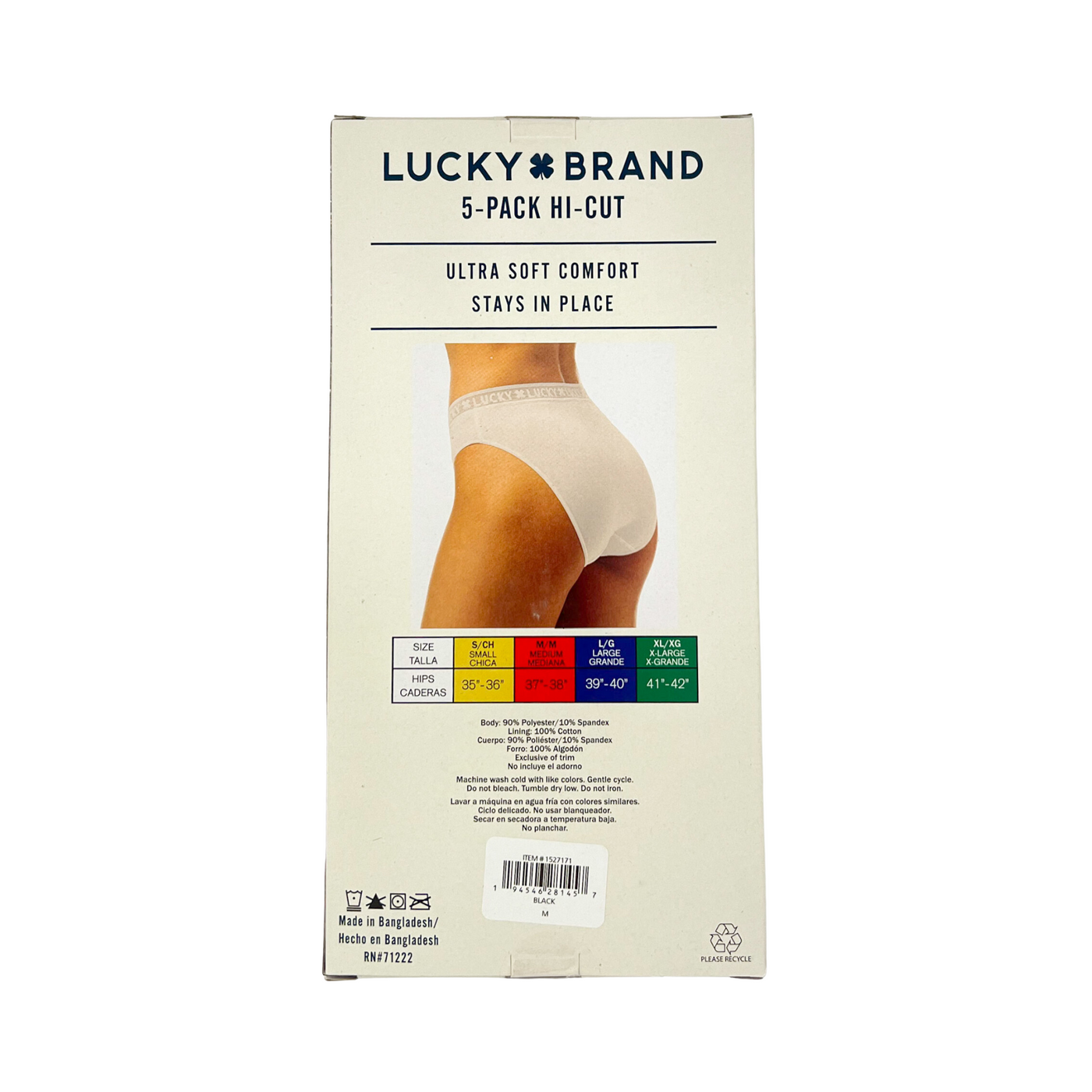 Lucky Brand Ladies Hi-Cut Panty 5-Pack 
