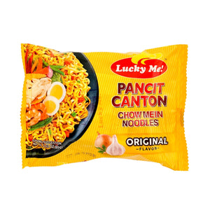 Lucky Me Pancit Canton Chow Mein Noodles Original 2.12 oz in package