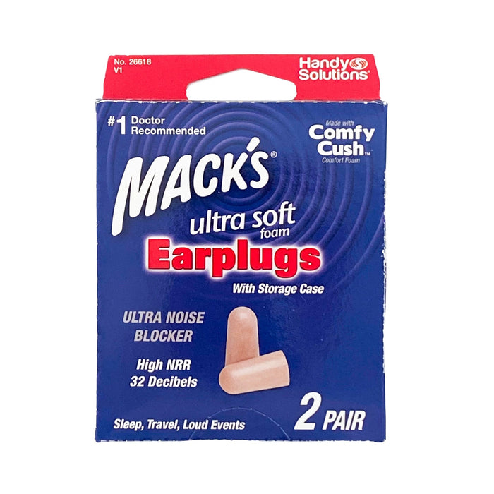 Mack's Earplugs with Storage Case 2 pair
