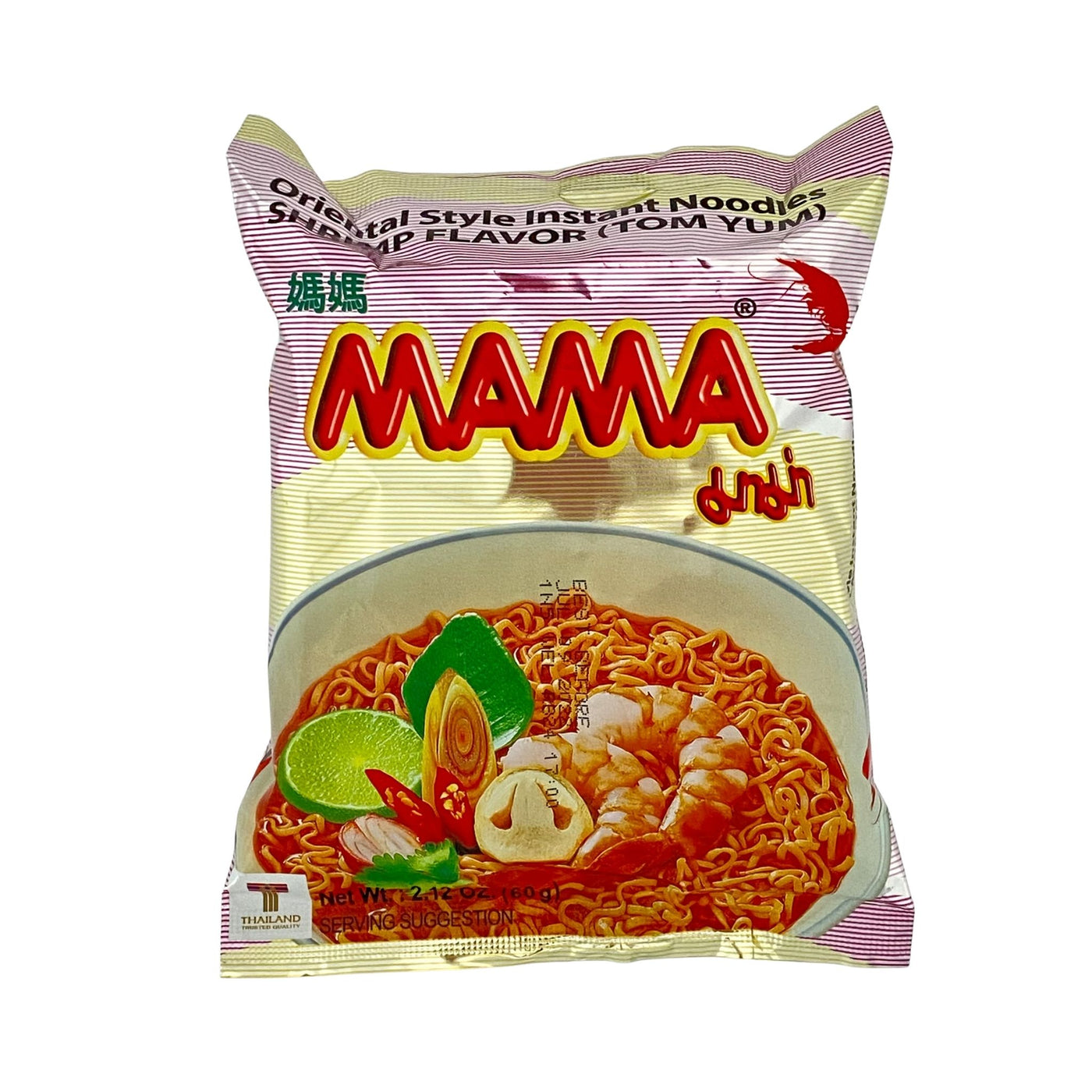Mama Shrimp Tom Yum Flavor Instant Ramen - 3.17 oz (90 g) - Well Come Asian  Market