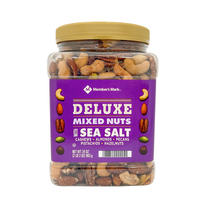 Member's Mark Deluxe Mixed Nuts with Sea Salt 34 oz