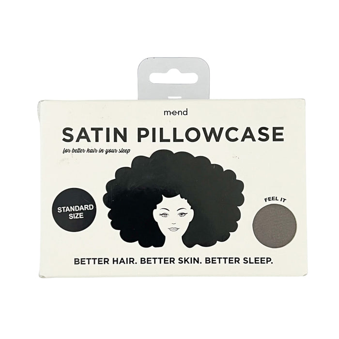 Mend Satin Pillowcase Standard Size - Dark Gray
