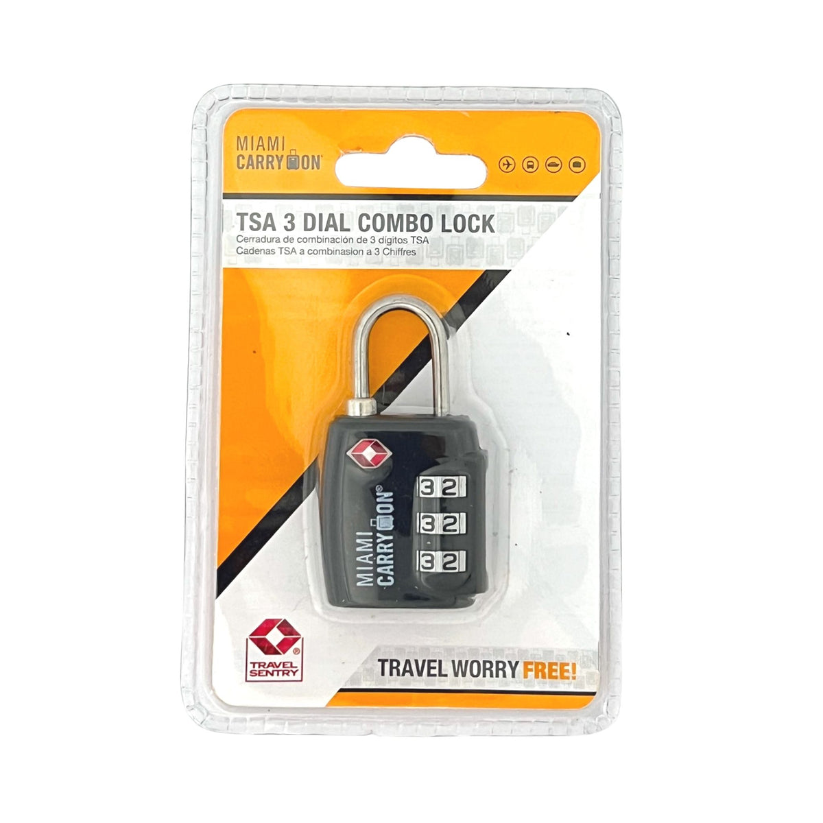 Miami Carry On TSA 3 Dial Combo Lock