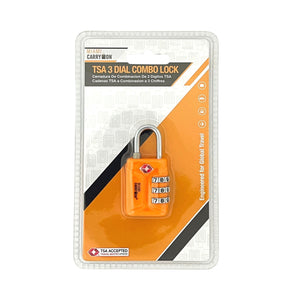 One unit of Miami Carry On TSA 3 Dial Combo Lock - Orange