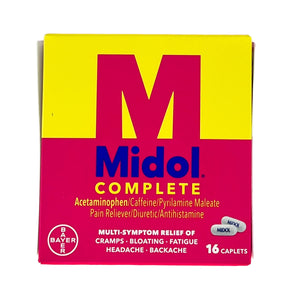 One unit of Midol Complete Acetaminophen 16 caplets