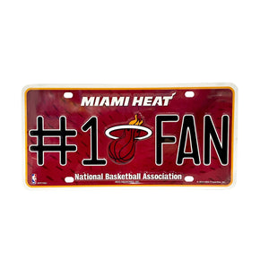 NBA Miami Heat #1 Fan License Plate