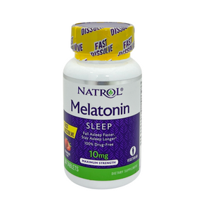 One unit of Natrol Melatonin 10 mg Fast Dissolve Tablets Strawberry 30 tablets