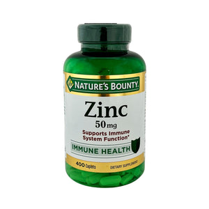 One unit of Nature's Bounty Zinc 50 mg 400 caplets