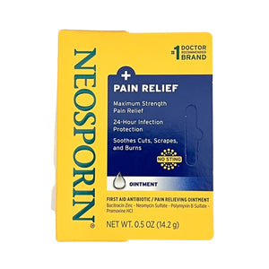 One unit of Neosporin First Aid Antibiotic Pain Relieving Ointment 0.5 oz